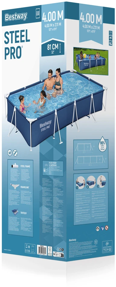 Baseino stovas 400x211x81cm Šeima 3 in 1 BESTWAY