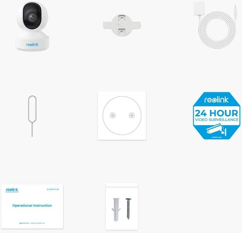 Vidinė apsaugos kamera Reolink E Series E340, baltos spalvos