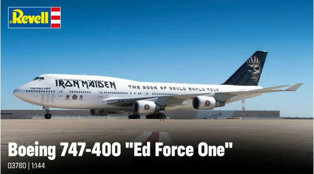 Revell – Boeing 747-400 Iron Maiden Ed Force One, 1/144, 03780