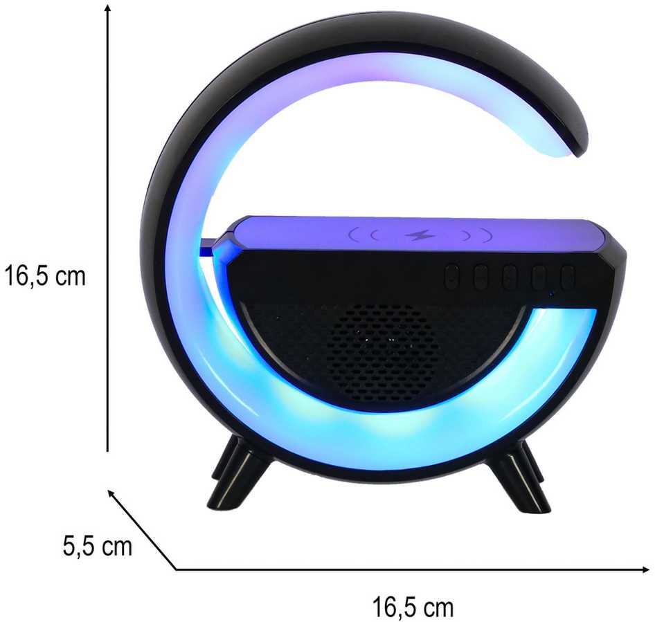 Ikonka RGB LED įkrovimo šviesos indukcinis radijas