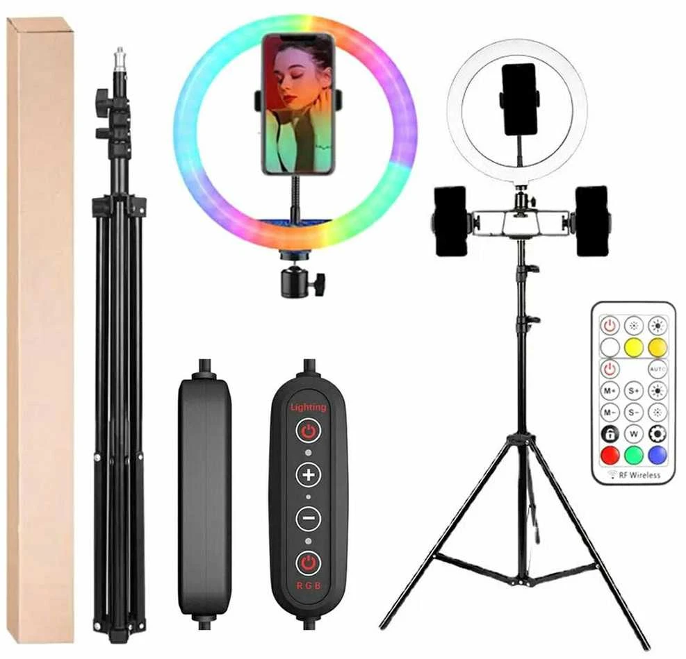 Aptel RGB LED žiedinė lempa