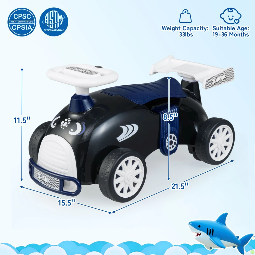 Riedantis automobilis Juoda ir mėlyna