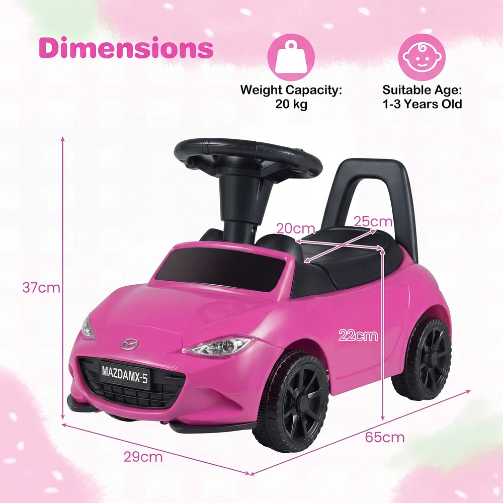 Riedantis automobilis rožinis