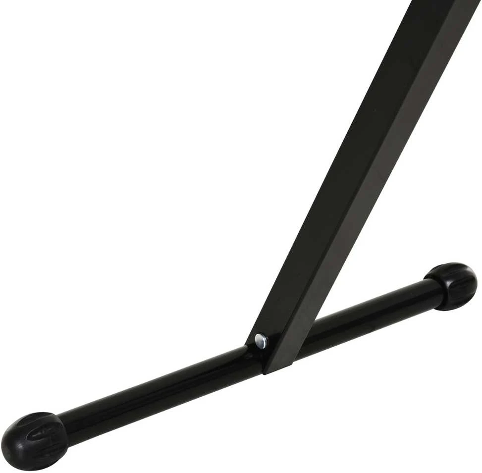 HOMCOM ritininis stovas, reguliuojamo aukščio atraminis stovas, iki 90 kg apkrova, metalinis, juodas, 44x50x68-110 cm