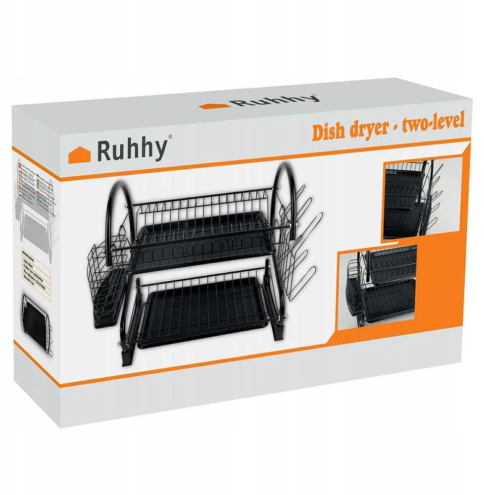 Dviejų lygių indų džiovintuvas Ruhhy 24634