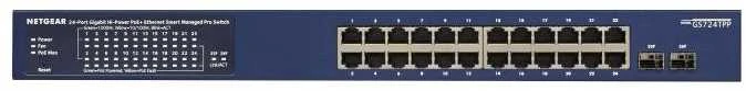 NETGEAR GS724TPP 24 prievadų Gigabit Smart Switch 380 W PoE+ biudžetas, 2x SFP+ prievadai