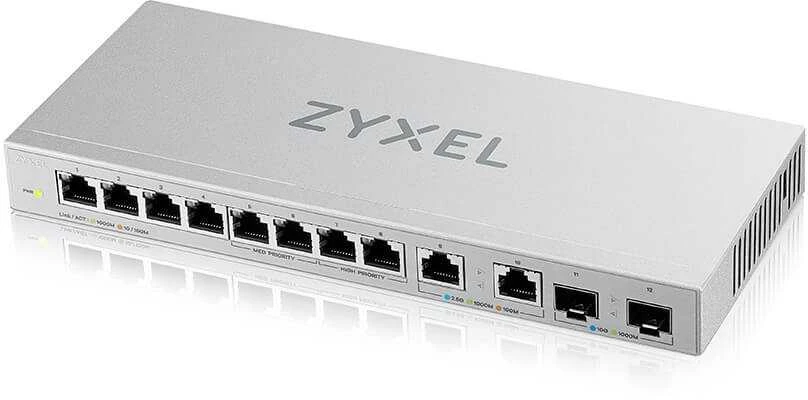 Šakotuvas Tinklo Komutatorius - Zyxel XGS1010-12 Ne-valdomas Gigabit Ethernet (10/100/1000) Pilka