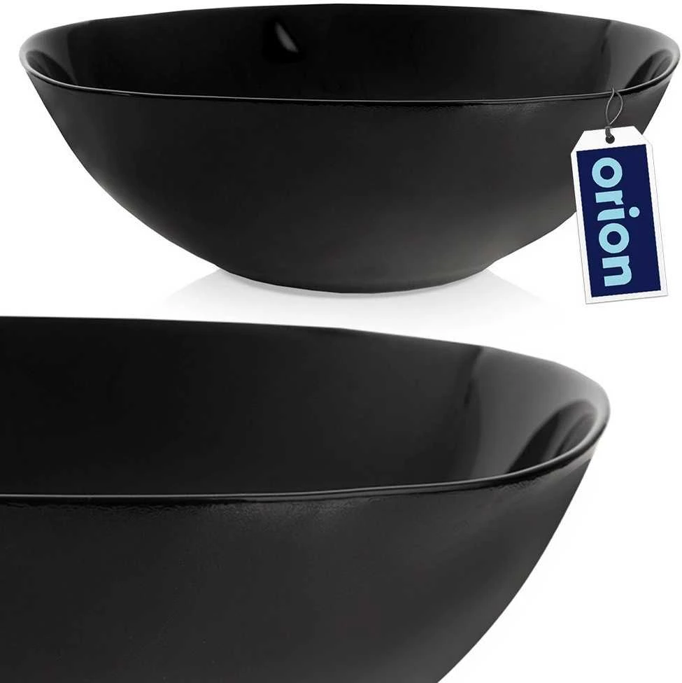 Lumarko Orion Stiklinė salotų dubuo LUNA 25 cm 2 L, juoda