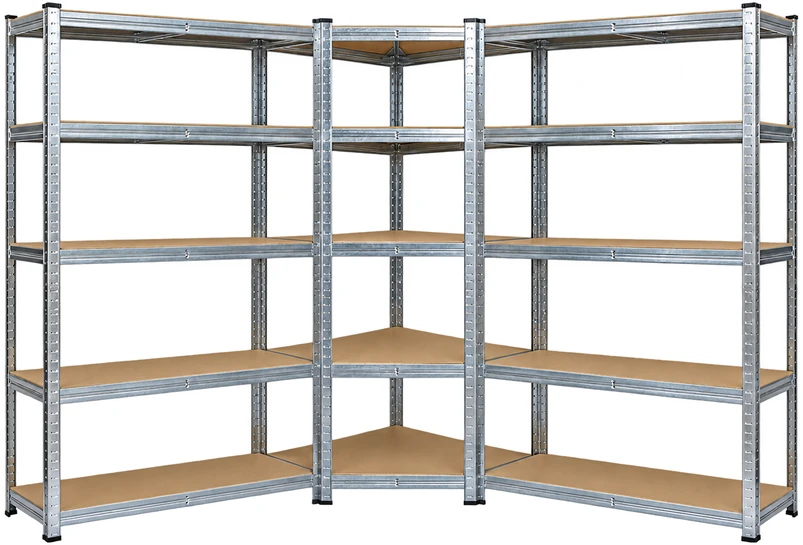 Sandėliavimo lentynų rinkinys, 175 kg, 180 × 90 × 40 cm ir 180 × 70 × 40 × 40 × 70 cm, 3 vnt.