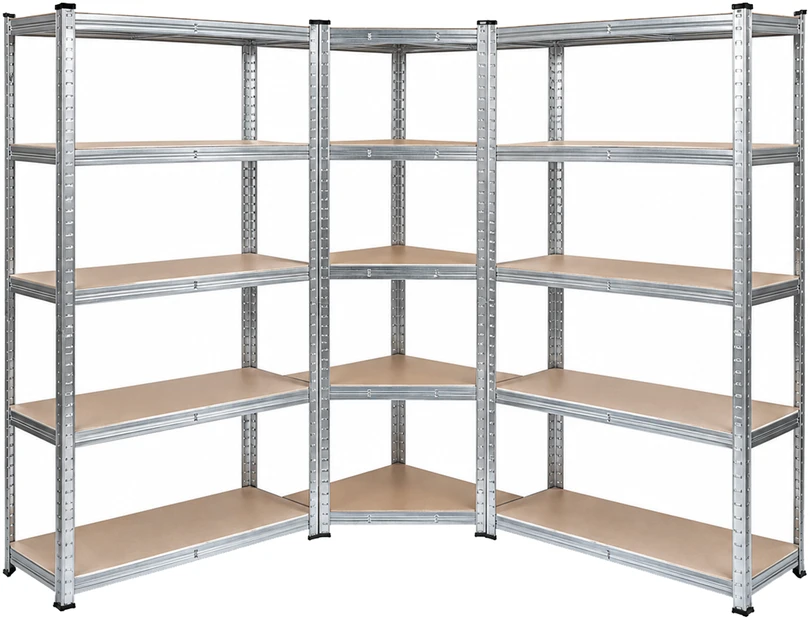 Sandėliavimo lentynų rinkinys, 175 kg, 180 × 90 × 40 cm ir 180 × 70 × 40 × 40 × 70 cm, 3 vnt.