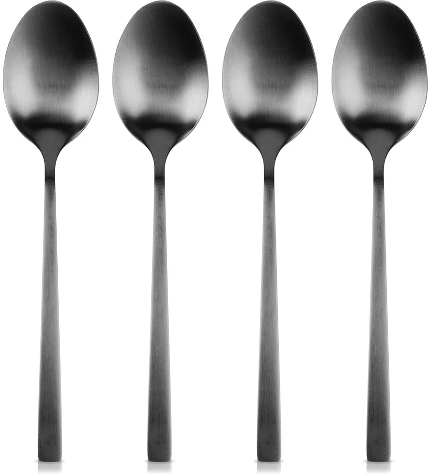 Pakabinamas šviestuvas Get It Theelepels Edelstaal Zwart 4 stuks - Theelepeltjes - Koffielepel - Theelepel - Lepels Set - Dinerlepels - Dessertlepels