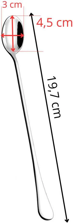 Šaukšteliai Springos 19,7 cm, 6 vnt., nerūdijantis plienas