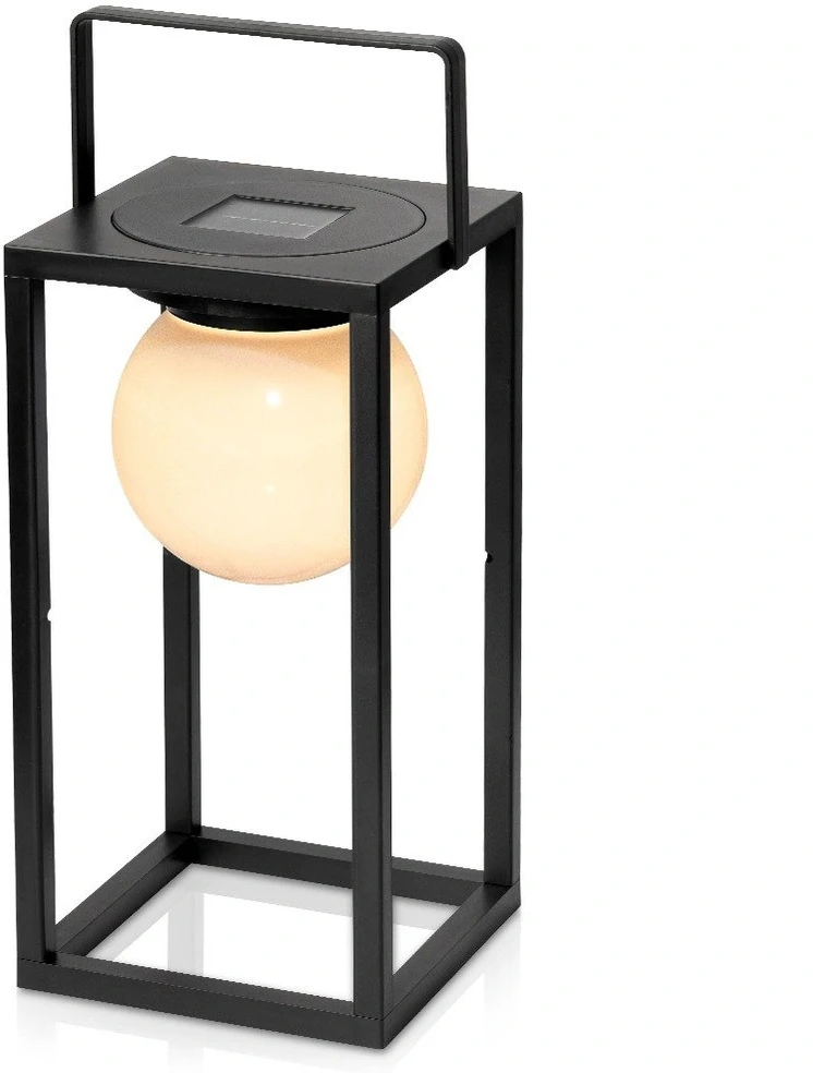Mondex Lauko šviestuvas su saulės baterija IP44 15x15x30cm juodas