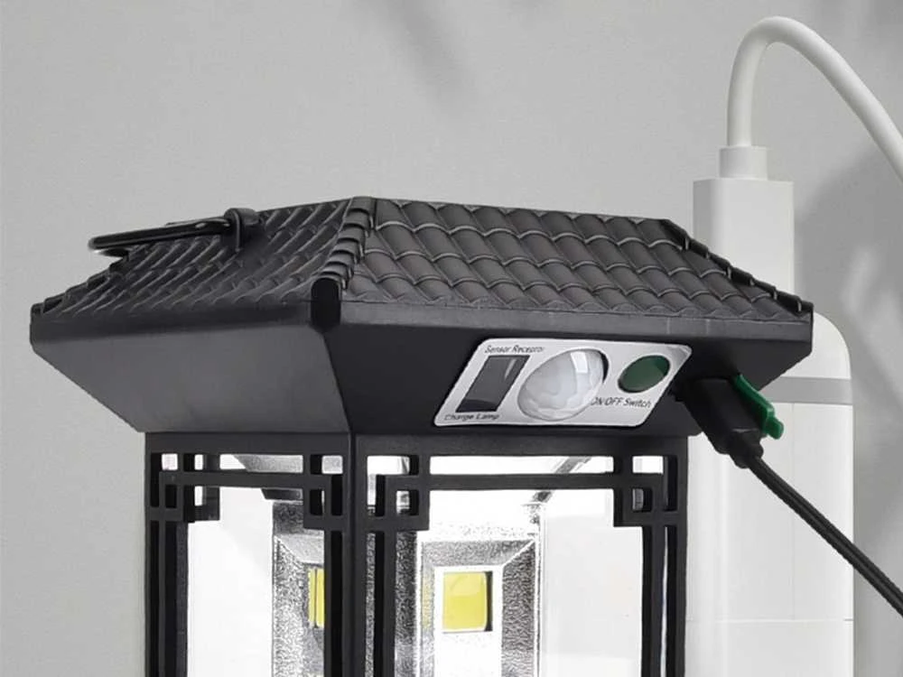 Saulės energija maitinama lempa su judesio jutikliu 60 LED COB