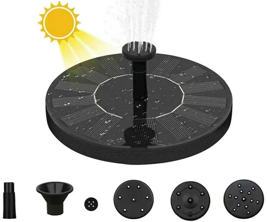 Saulės energija maitinamas plūduriuojantis fontanas su pompa, 16 cm
