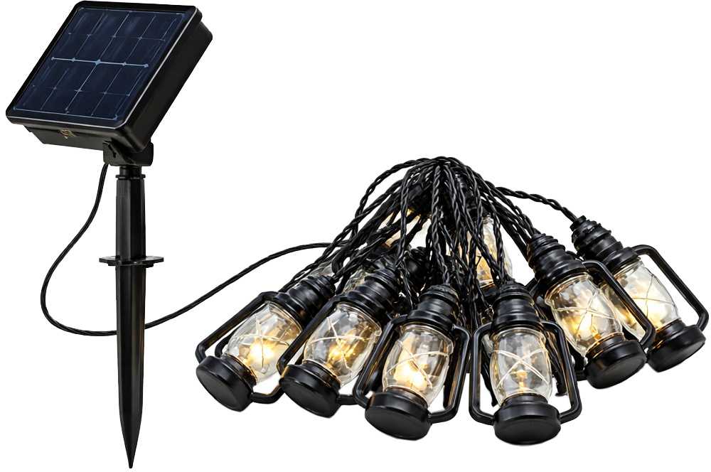Saulės girlianda su LED žibintais 4,85 m