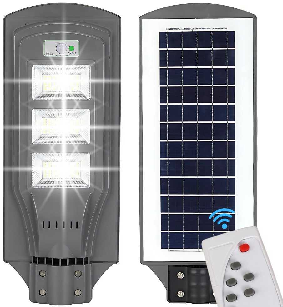 Saulės LED lempa su nuotolinio valdymo pultu, IP65