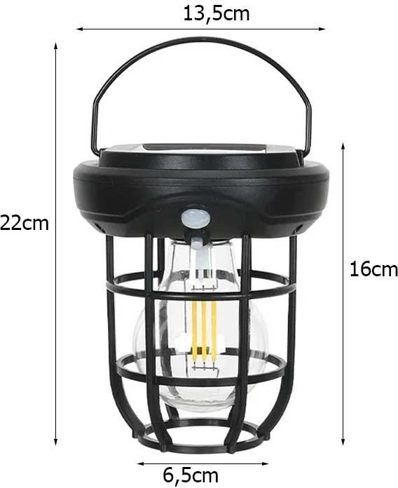 Saulės lempa su jutikliais CL-T88, 1800 lm, 22x13,5x6,5 cm