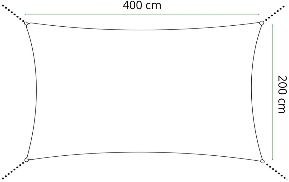 Springos Saulės pavėsio burė 4 x 2 m