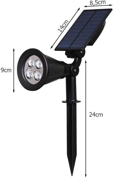 SAULĖS LEMPA 4 LED (40)