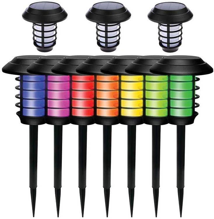 Saulės sodo lempa su RGB valdymu, IP65, ABS