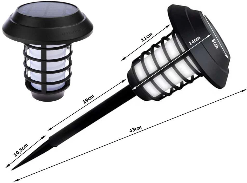 Saulės sodo lempa su RGB valdymu, IP65, ABS