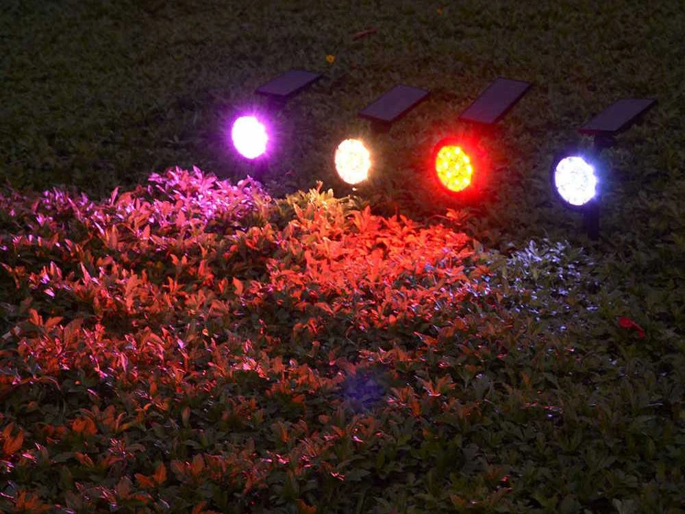 Saulės šviestuvas su RGB apšvietimu, IP55, 42 cm