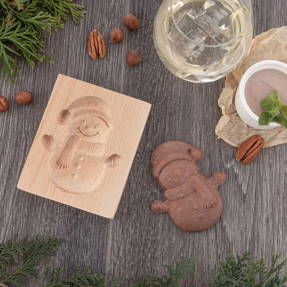 Orion Medinė sausainių forma Sniego senis 11x9,5 cm - Kepimo forma - Sausainių išpjaustyklė