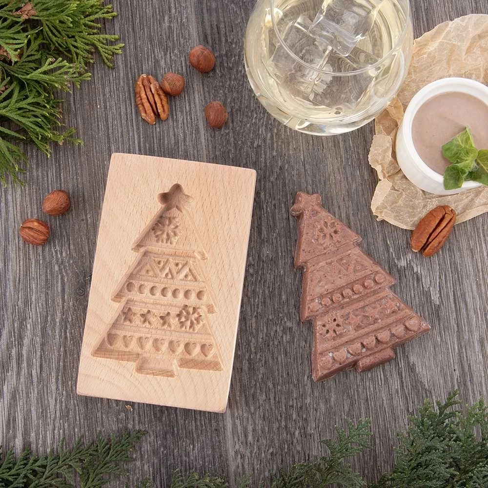 Orion Medinės sausainių formelė Kalėdų eglutės forma 13x8 cm - Dekoratyvinė iškirptuvė