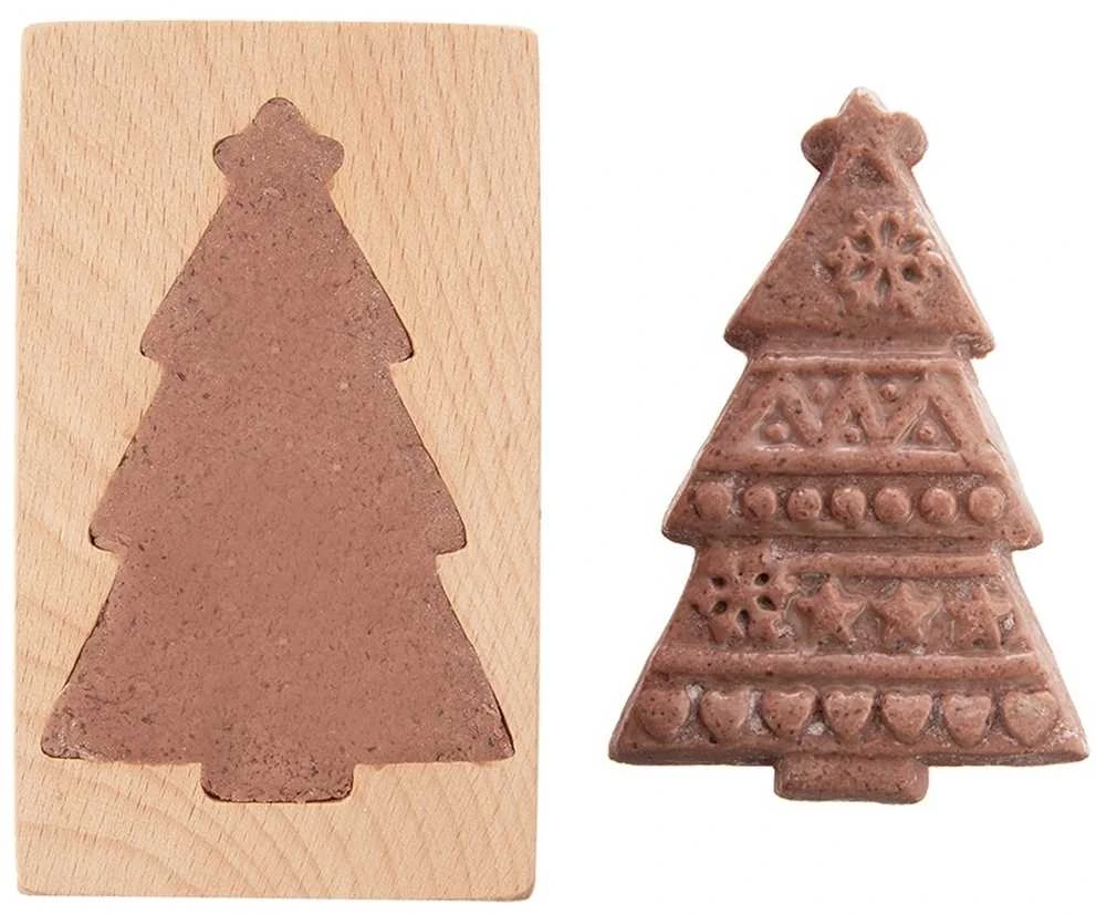 Orion Medinės sausainių formelė Kalėdų eglutės forma 13x8 cm - Dekoratyvinė iškirptuvė