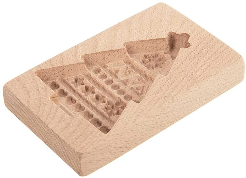 Orion Medinės sausainių formelė Kalėdų eglutės forma 13x8 cm - Dekoratyvinė iškirptuvė