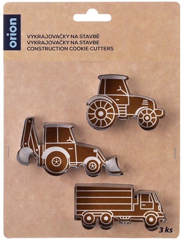 Sausainių formelės transporto priemonių formų, sidabrinės, 3 vnt.