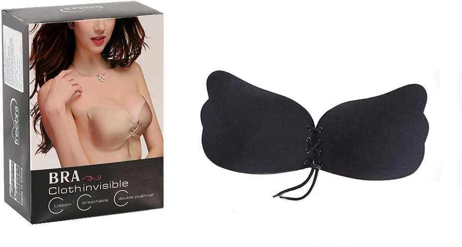Savaime limpanti liemenėlė su push-up efektu, juoda, dydis A