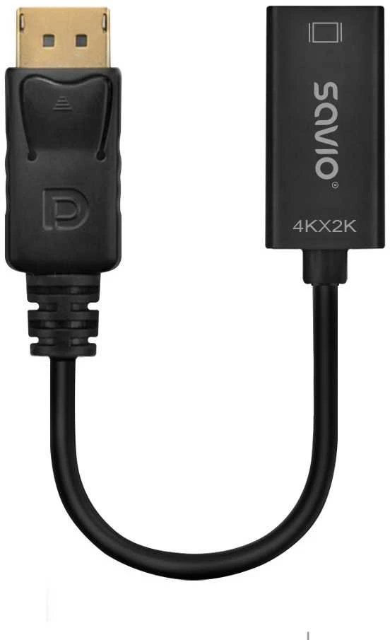 Adapteris Savio DisplayPort (M) v1.2 – HDMI A (F) v1.4, 4K, AK-62