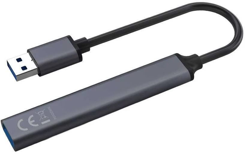 USB adapteriai – Savio AK-70 3 × USB-A 2.0, 1 × USB-A 3.1 Gen 1, 4 viename, 5 Gbps