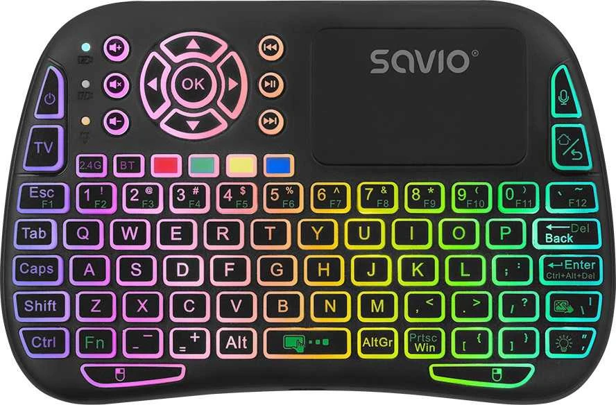 Savio SAVMKW-04 mobile device klaviatūra QWERTY US English USB Type-C Juodas