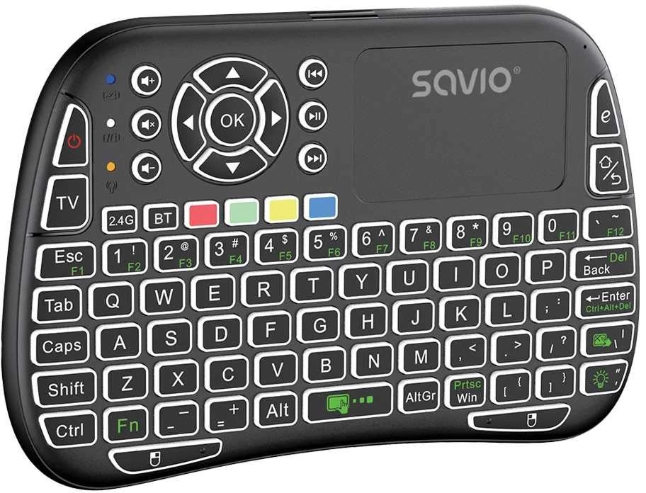 Savio SAVMKW-04 mobile device klaviatūra QWERTY US English USB Type-C Juodas
