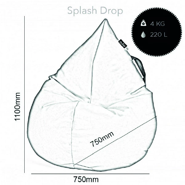 Vaikiškas sėdmaišis Qubo Splash Drop Plum SOFT FIT