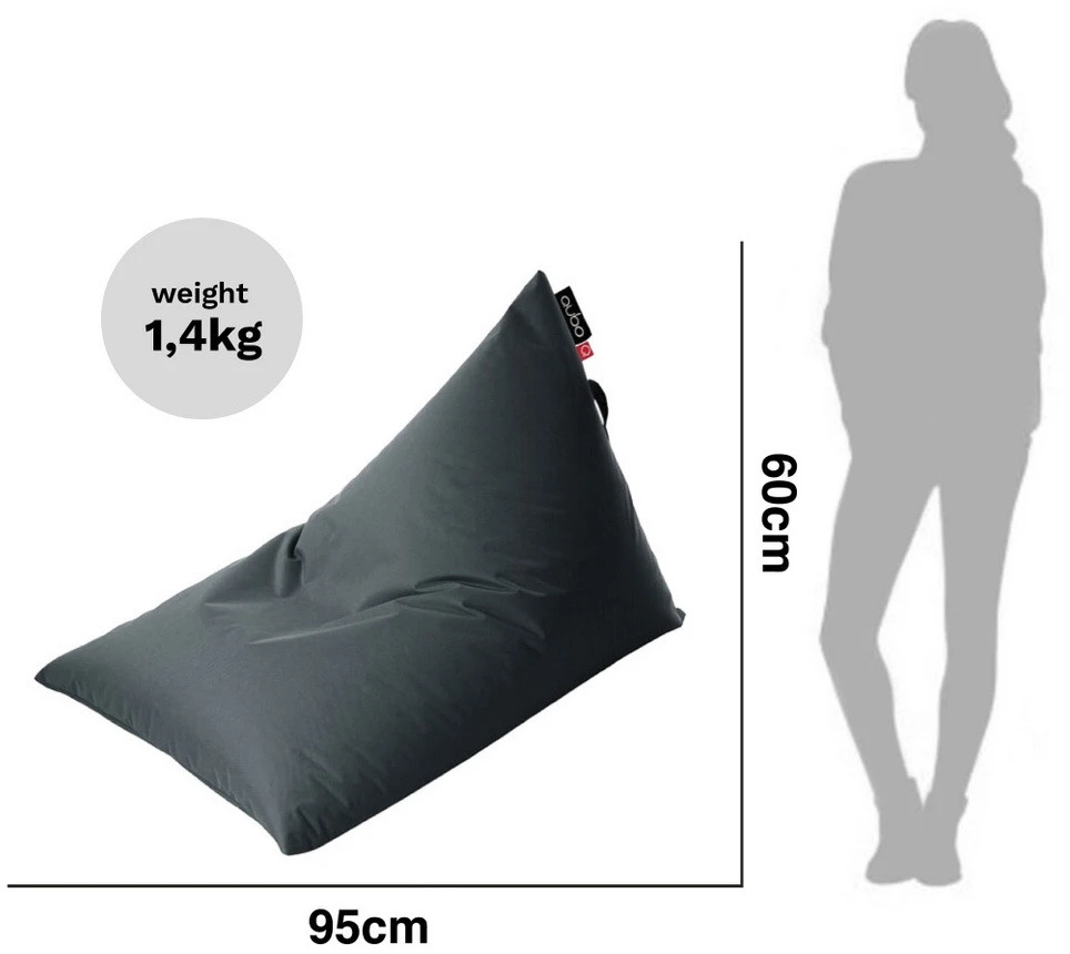 Vaikiškas sėdmaišis Qubo Tryangle Graphite POP FIT