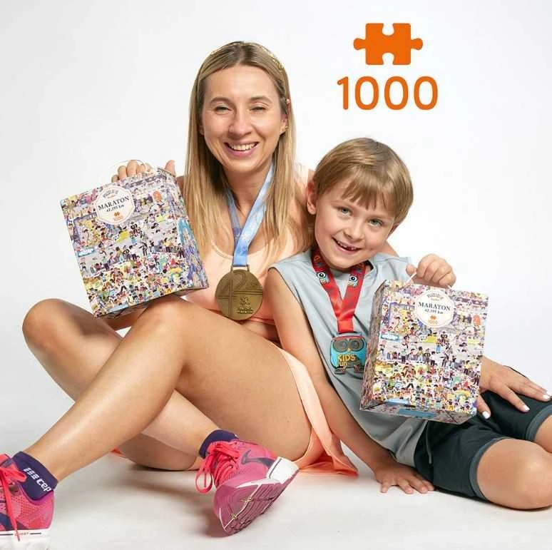 Šeimos dėlionė CzuCzu Puzzlove Maratonas 42,195 km, 1000 detalių
