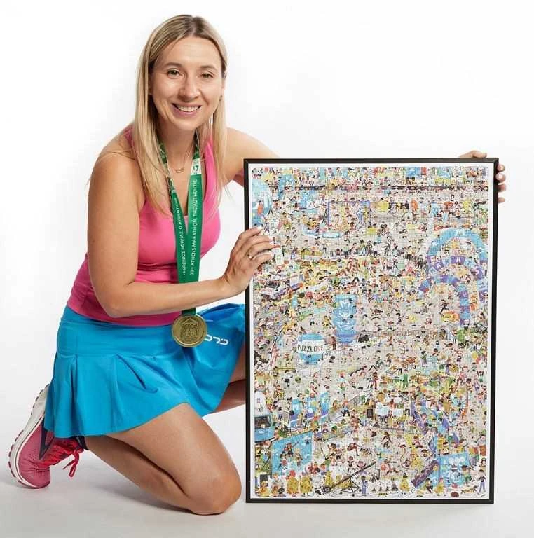 Šeimos dėlionė CzuCzu Puzzlove Maratonas 42,195 km, 1000 detalių