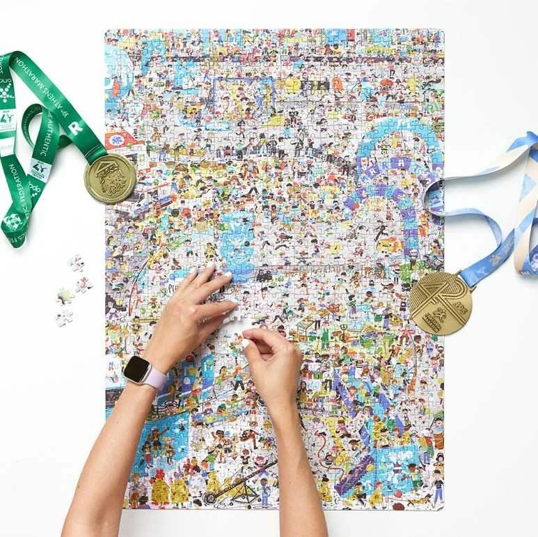 Šeimos dėlionė CzuCzu Puzzlove Maratonas 42,195 km, 1000 detalių