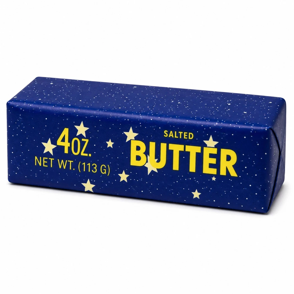 Lean Toys Sensorinis spaudomas žaislas sviesto kubelio formos, kvapnus, 13,5 × 4 × 4 cm