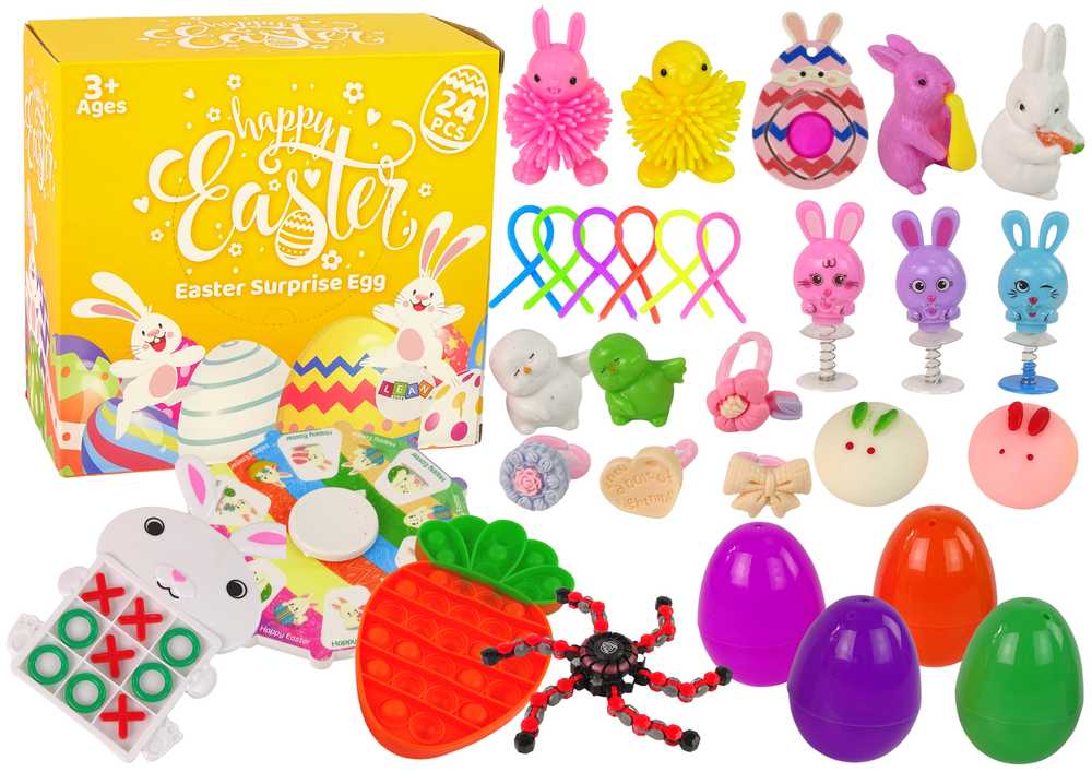 Lean Toys Sensorinių žaislų rinkinys vaikams, 24 dalys