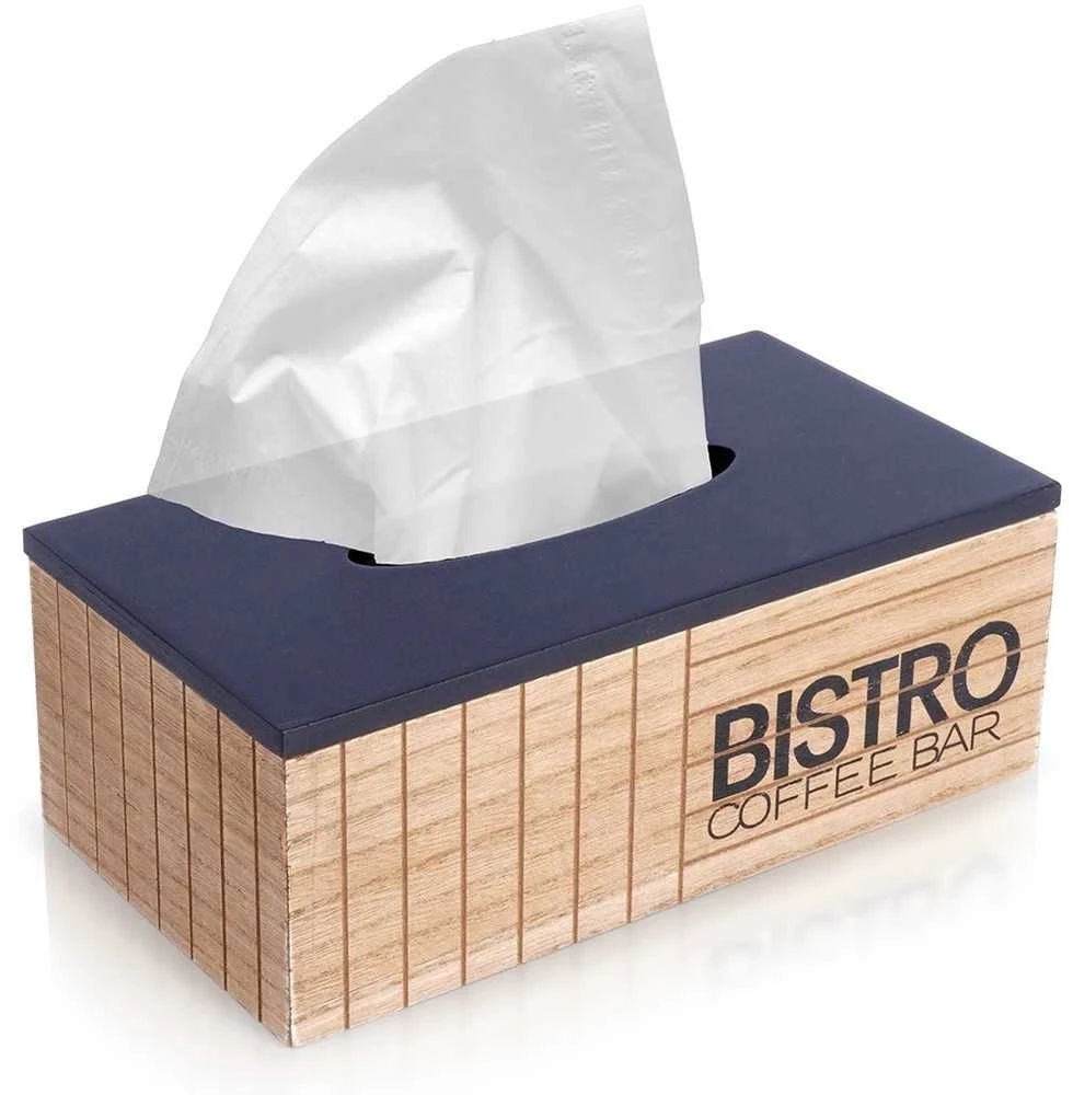 Neo BISTROT Servetėlių dėžutė - Juoda, MDF, 25 x 13.5 x 9 cm