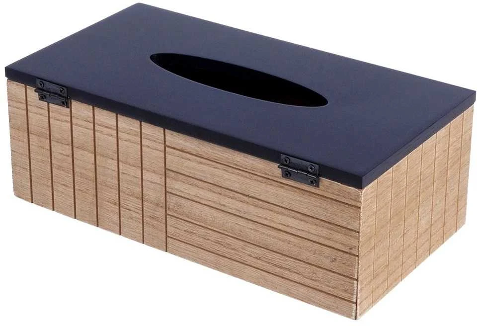 Neo BISTROT Servetėlių dėžutė - Juoda, MDF, 25 x 13.5 x 9 cm