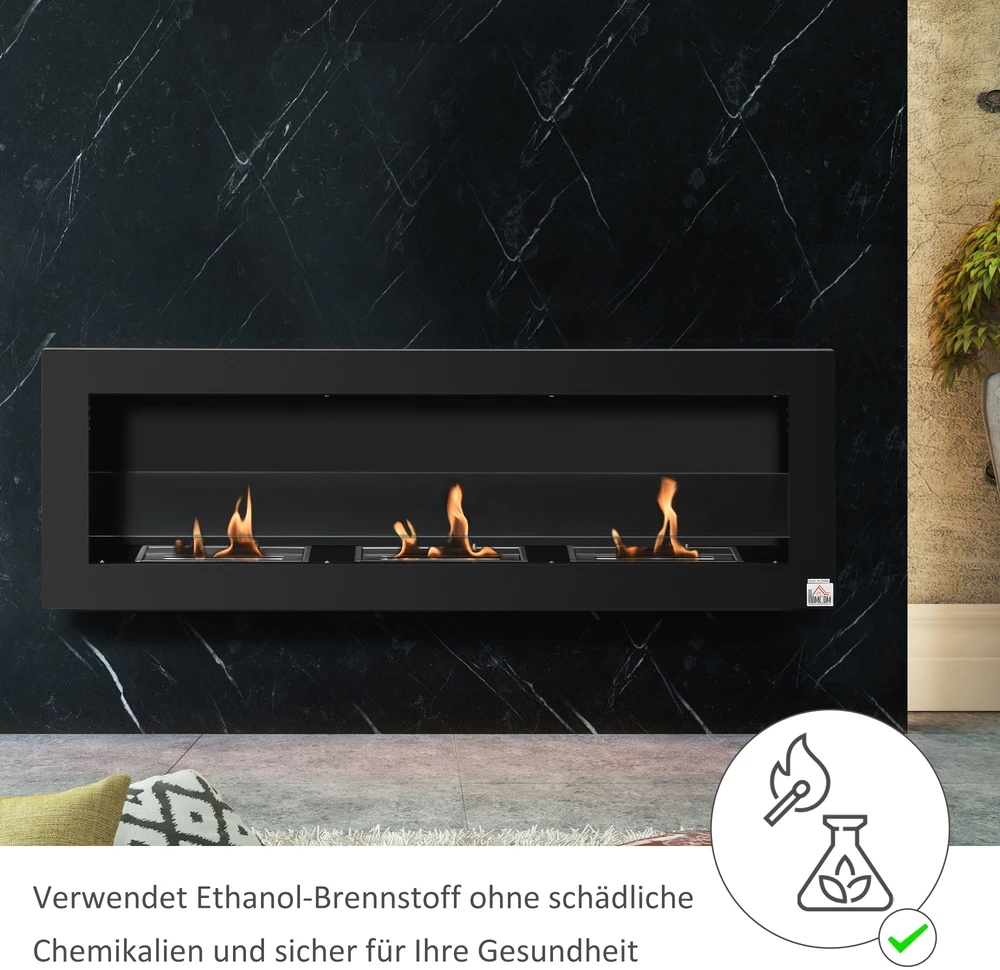 Sieninis etanolio židinys 2000 W be dūmų