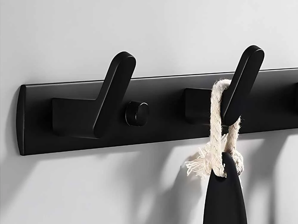 Sieninė drabužių ir rankšluosčių kabykla su 6 kabliukais, 54,5 cm