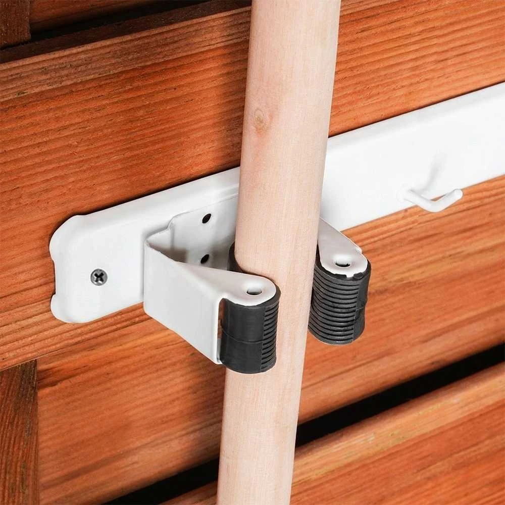 ProGarden Šluotos ir įrankių laikiklis trigubas - metalinis ir plastikinis