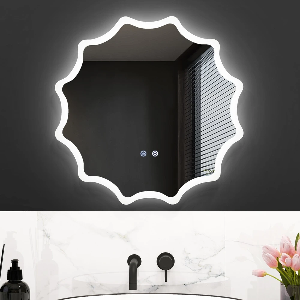 Sieninis LED veidrodis 60 x 60 cm